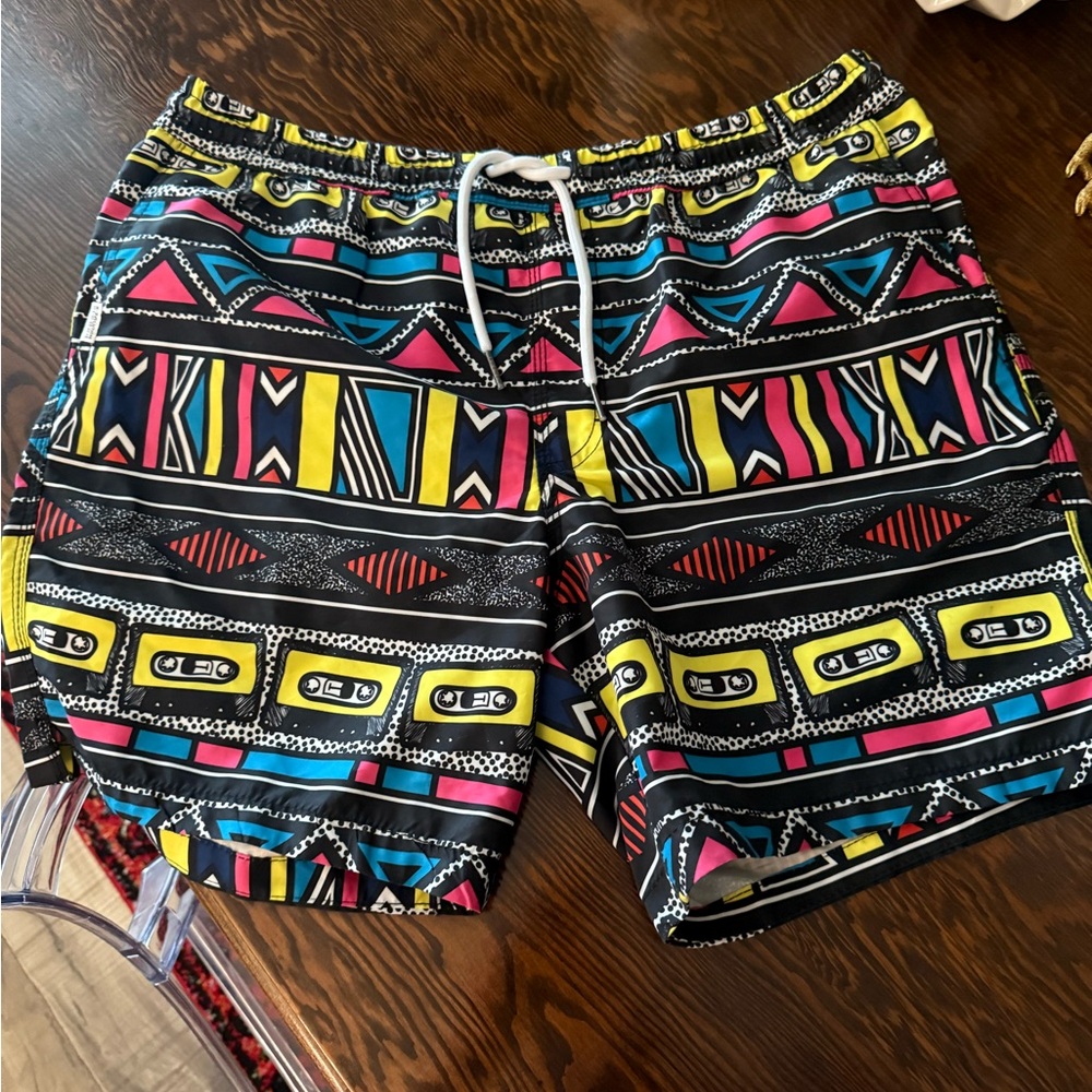 Colorful Geometric Men's Swim Shorts